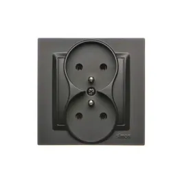 kontakt-simon-10-czarny-mat-gniazdo-z-u-2x-zaciski-srubowe-16a-250v