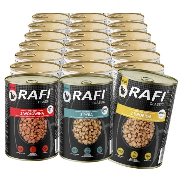 RAFI CAT Z WOŁOWINĄ mokra karma puszka DOLINA NOTECI DLA KOTA 415G