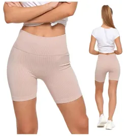 moraj-krotkie-legginsy-kolarki-kryjace-z-wysokim-stanem-prazek-bezowe-l-xl