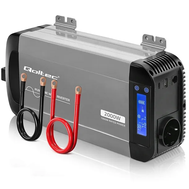 Przetwornica napięcia | 12V na 230V | 1000/2000W | USB-C | LiFePO4 GEL AGM