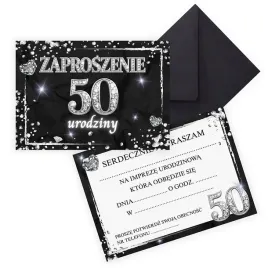 zaproszenia-na-50-urodziny-diament-czarna-koperta