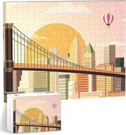 piecerelax-puzzle-3d-obraz-zachod-slonca-nad-mostem-brooklinskim