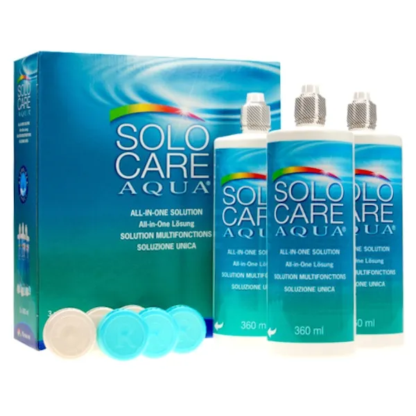 Płyn do soczewek Solo Care Aqua 3x360ml