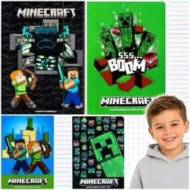 wyprawka-szkolna-minecraft-teczka-zeszyty-w-kratke-i-linie-astra-4-el
