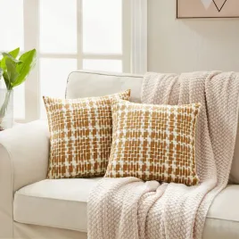 zestaw-poszewek-youdenova-boho-brazowe-kratka-50x50-cm-ukryty-zamek