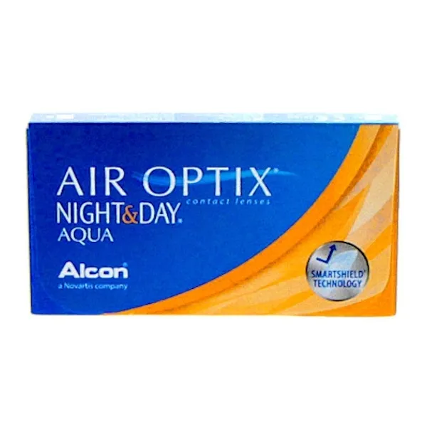 Soczewki miesięczne Air Optix Night&Day 6 sztuk BC: 8.6 Moc: -1,00