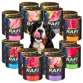 rafi-bez-zboz-mokra-karma-puszki-dolina-noteci-mix-smakow-dla-psa-16x800g