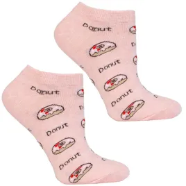 moraj-skarpety-stopki-damskie-bawelna-wzorowane-donut-rozowe-35-38
