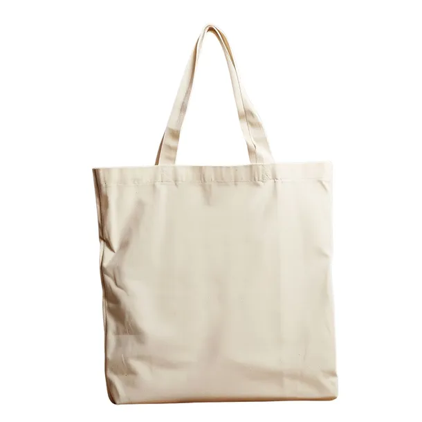 TORBA BAWEŁNIANA ECRU 38x42 cm EKOLOGICZNA NA ZAKUPY 100% BAWEŁNA