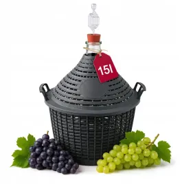 balon-do-fermentacji-15l-w-koszu-gasior-szklany-dama-na-wino-korek-rurka