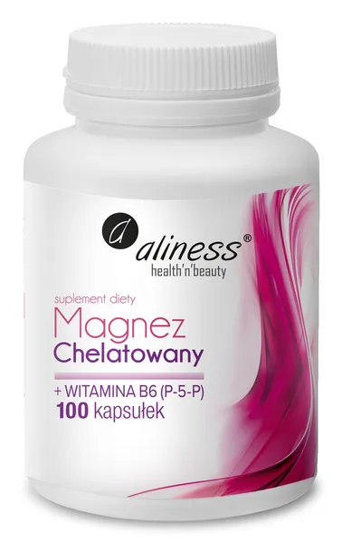 Magnez Chelatowany 560mg+ Witamina B6 100 kapsułek