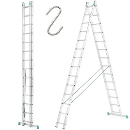 drabina-aluminiowa-profesjonalna-aloss-rozsuwana-2x14-tuv-150kg