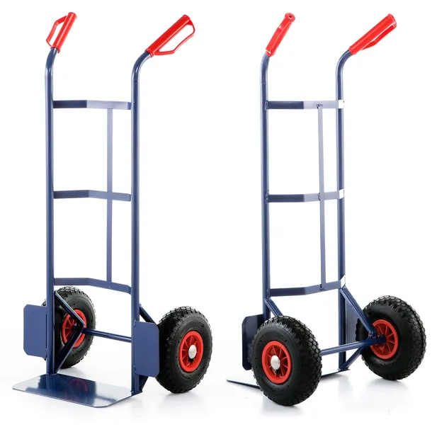 Wózek magazynowy MOCNY transportowy młynarka 200kg kurierski koła pompowane