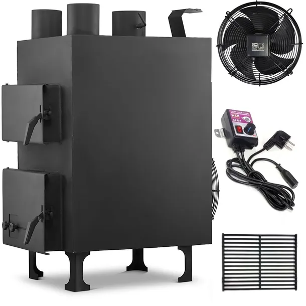 Piec szamotowy z nadmuchem NADMUCHOWY grzewczy WENTYLATOR koza 20kW