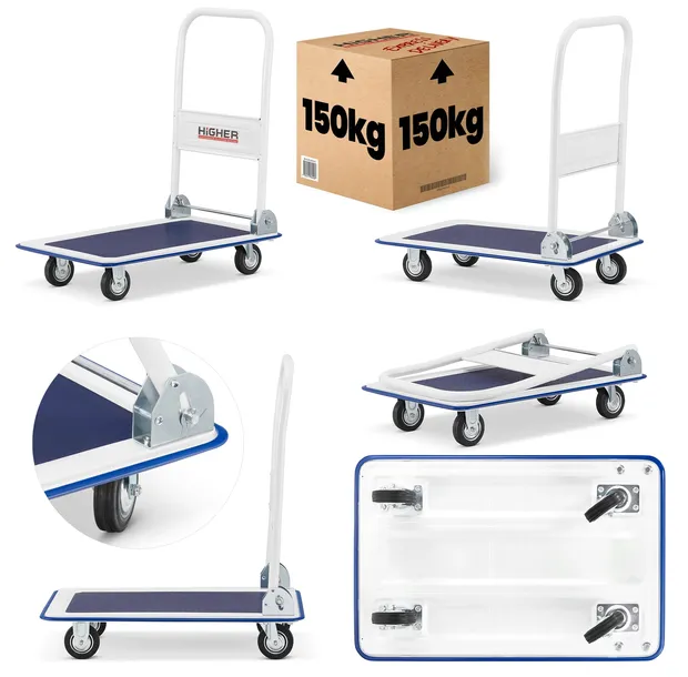 Wózek platformowy towarowy składany transportowy magazynowy HIGHER 150kg