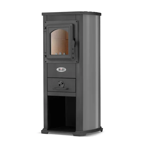 Piec żeliwny koza kominek BLIST EKONOMIK / BERNA LUX 8,5kW ANTRACYT