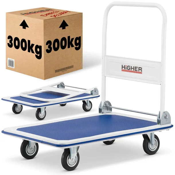 Wózek platformowy towarowy składany transportowy magazynowy HIGHER 300kg