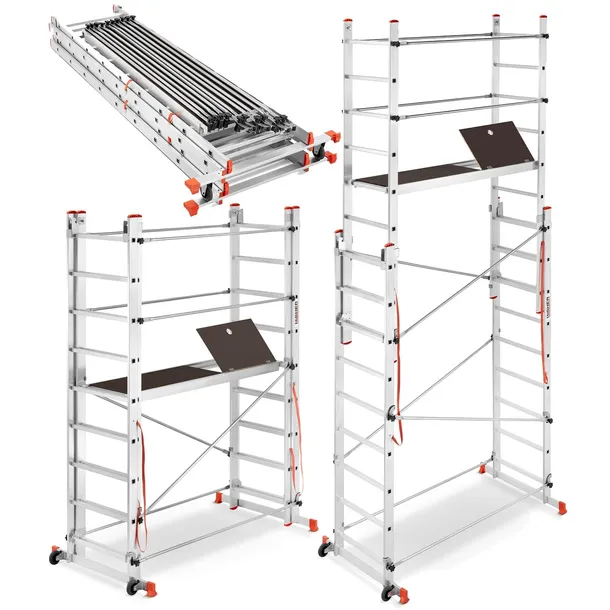 Rusztowanie aluminiowe wielofunkcyjne jezdne składane HIGHER Velly 2x9