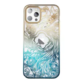 luksusowe-etui-iphone-14-plus-z-krysztalami-phoenix-series-zloto-niebieskie