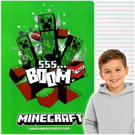 zeszyt-a4-w-trzy-linie-kolorowe-do-nauki-pisania-32-kartki-minecraft-astra