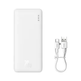 powerbank-airpow-20w-10000mah-z-kablem-usb-a-usb-c-30cm-bialy