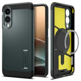 etui-spigen-tough-armor-magsafe-na-samsung-galaxy-s25-edge-zielono-czarne