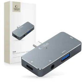 hub-tech-protect-v6-4w1-usb-c-usb-a-3-0-usb-c-pd100w-hdmi-mini-jack-3-5mm