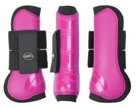ochraniacze-dla-konia-qhp-tendon-boots-przod-na-rzepy-rozowe-cob