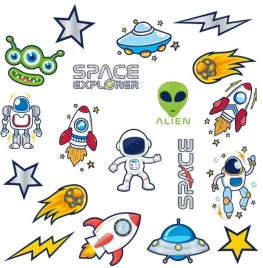tatuaze-zmywalne-dla-dzieci-kosmos-rakieta-19szt