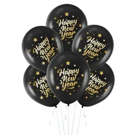 balon-lateksowy-czarny-happy-new-year-5-szt