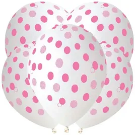 balony-lateksowe-groszki-rozowe-przezroczyste-gemar-30cm-12-5szt