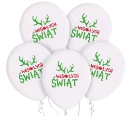 balony-lateksowe-wesolych-swiat-biale-renifer-12-30cm-5szt