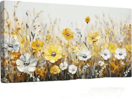 fototapeta-obraz-na-plotnie-146x74-cm-bialo-zlote-kwiaty-do-salonu