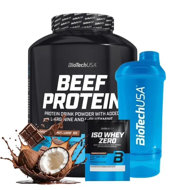 BIOTECH BEEF PROTEIN 1816 g WHEY BIAŁKO WOŁOWE REGENERACJA SIŁA MOC