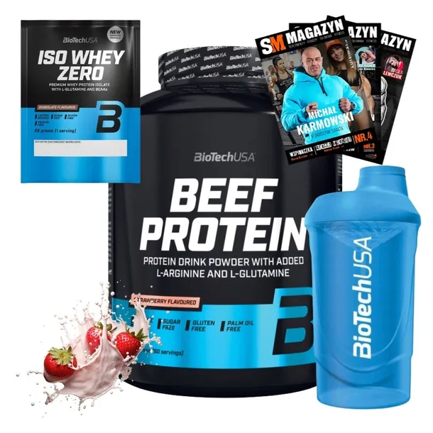BIOTECH BEEF PROTEIN 1816 g WHEY BIAŁKO WOŁOWE REGENERACJA