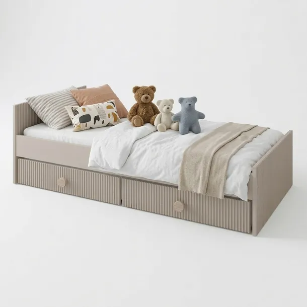 Łóżko / Tapczan LOFT 160x80 z szufladami - Kaszmirowy