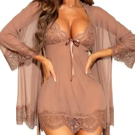 koronkowy-babydoll-z-tiulowym-peniuarem-damski-mocha-stringi-l-xl