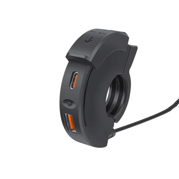 ładowarka motocyklowa usb kierownicę USB C + QC3.0 skuter hulajnogę