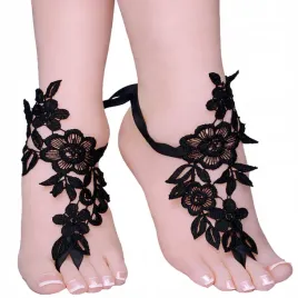 czarna-koronkowa-ozdoba-na-stopy-boho-bizuteria-na-stopy-glamour-cosplay