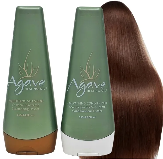 Zestaw wygładzający po keratynie nanoplastii AGAVE szampon+odżywka 2x250ml