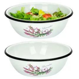 miska-emaliowana-15l-20cm-ze-wzorem-lawenda-do-salatek-owocow-warzyw