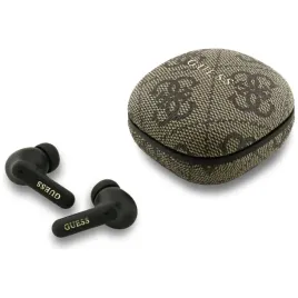 sluchawki-tws-enc-guess-4g-classic-metal-logo-brazowy