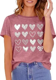 tshirt-koszulka-ciemnyroz-serca-rozmiar-s