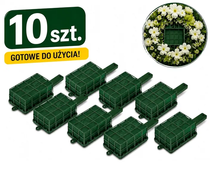 Floret MIDI do kwiatów żywych gąbka mokra florystyczna 16x11cm cegła 10szt