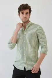 meska-koszula-casual-zielona-w-paski-z-kolnierzykiem-button-down-xl-5ia