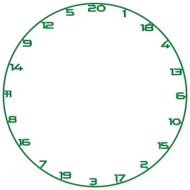 bullet-number-ring-pierscien-numeryczny-do-tarczy-dart-zielony