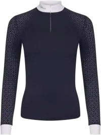 koszula-konkursowa-jezdziecka-eu38-damska-dlugi-rekaw-turtle-zip-granatowa