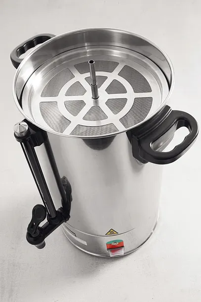 Zaparzacz do kawy o pojedynczych ściankach 6 l inox, czarny | HENDI, 208007
