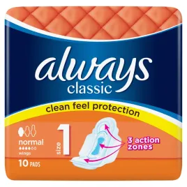 always-classic-podpaski-ze-skrzydelkami-normal-10-sztuk-chlonne