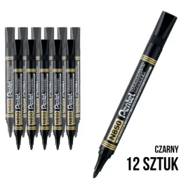 marker-permanentny-pentel-n850-okragly-czarny-12szt